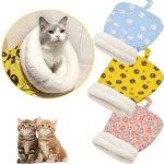 Soft Fluffy Cat Sleeping Bag – Thickened Quilt Bed for Kittens & Small Pets