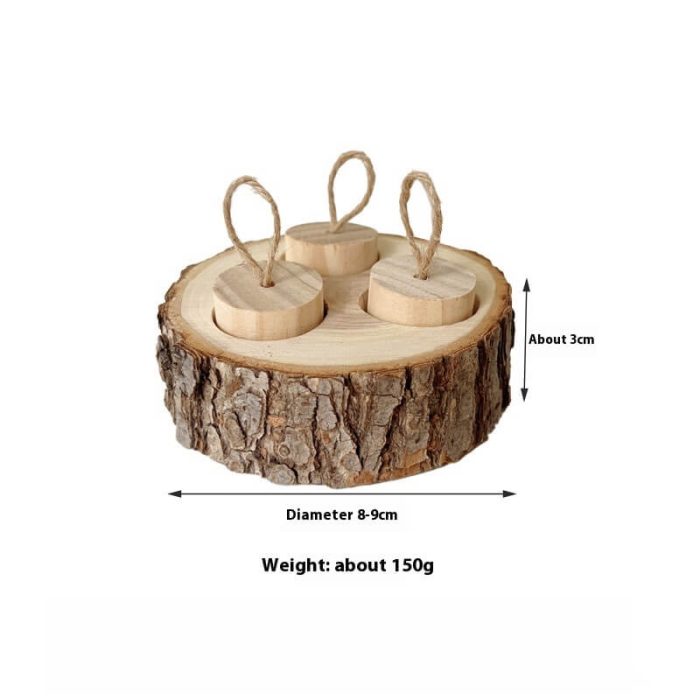Wooden Pet Foraging Snack Box for Rabbits & Guinea Pigs - Image 5