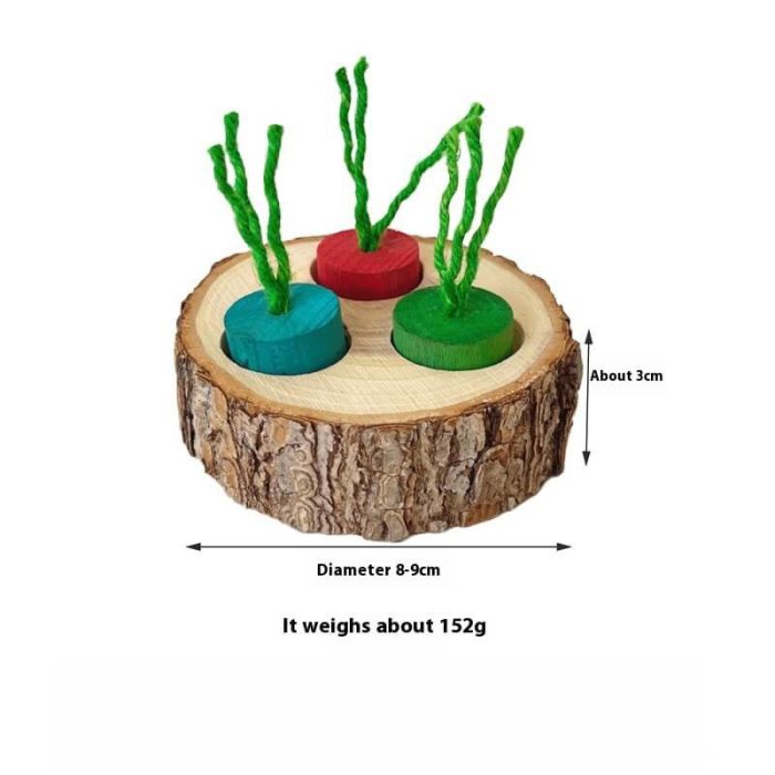 Wooden Pet Foraging Snack Box for Rabbits & Guinea Pigs - Image 4