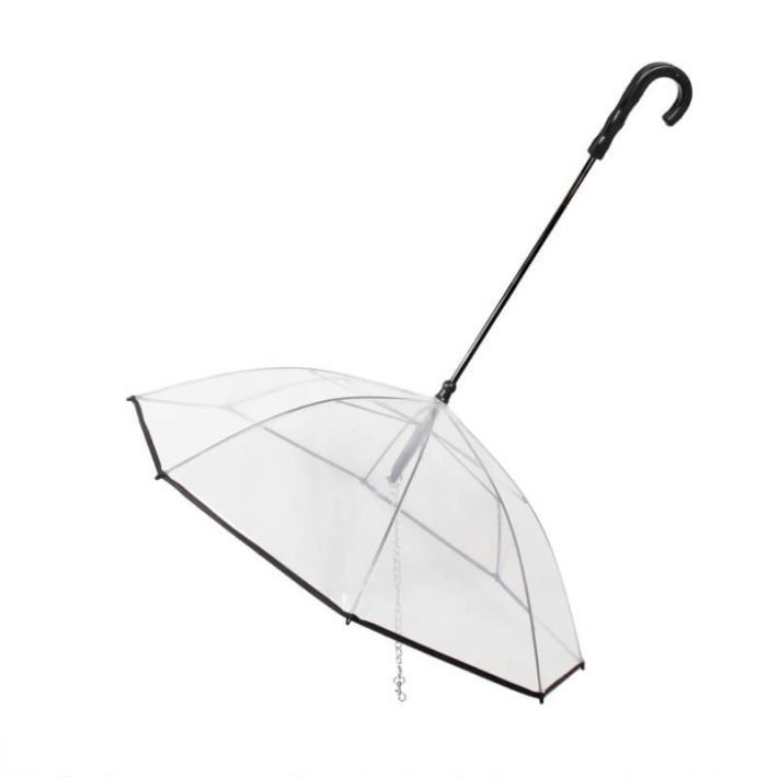 Transparent Dog Umbrella with Leash - Rain Protection for Pets - Image 2