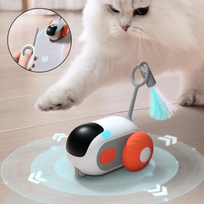 Interactive Remote Control Smart Cat Car Toy - Automatic Chasing Toy - Image 1
