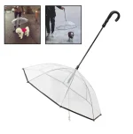 Transparent Dog Umbrella with Leash - Rain Protection for Pets